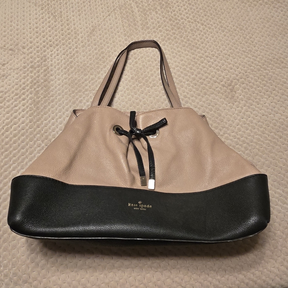 Kate Spade Two-Tone Black and Tan Tote